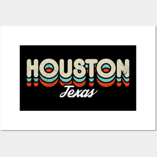 Retro Houston Texas Posters and Art